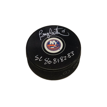 BRYAN TROTTIER Signed New York Islanders Puck -  SC 80-81-82-83