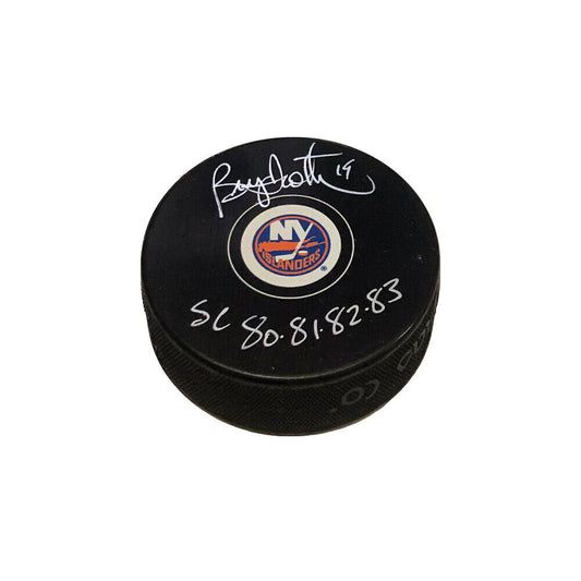 BRYAN TROTTIER Signed New York Islanders Puck -  SC 80-81-82-83