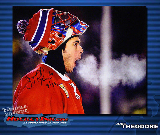JOSE THEODORE SIGNED Canadiens 16X20 Photo -77075