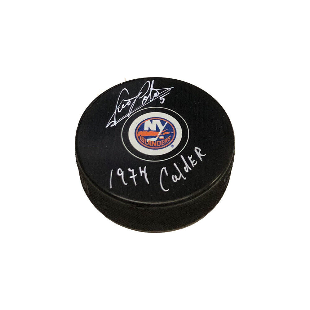 DENIS POTVIN Signed New York Islanders Puck - 1974 Calder