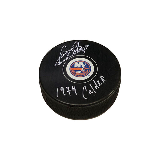 DENIS POTVIN Signed New York Islanders Puck - 1974 Calder