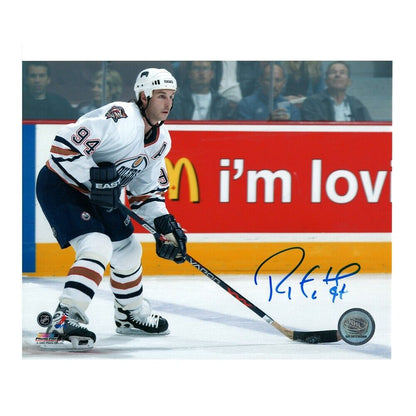 RYAN SMYTH Signed Edmonton Oilers 8 x 10 Photo (Smudged) - 70537 E