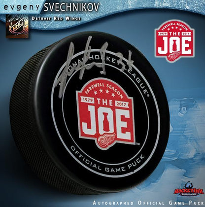 Evgeny Svechnikov Signed Detroit Red Wings Farewell to the Joe Off. Game Puck