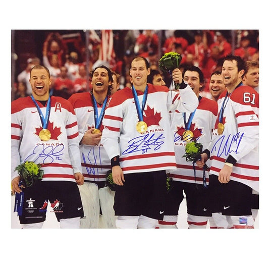 2010 Team Canada 5 Player Signed 16x20 - Iginla, Luongo, Getzlaf, Doughty, Nash