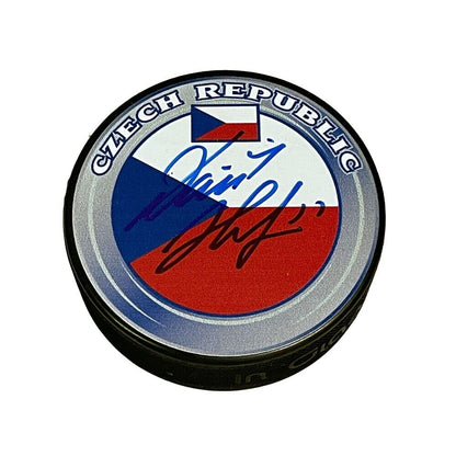 DOMINIK HASEK Signed Czech Republic Puck