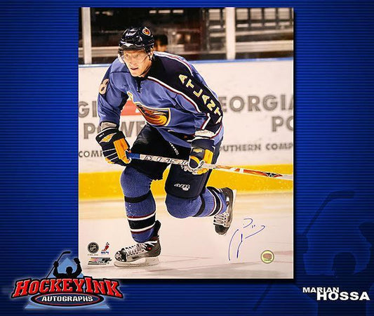 MARIAN HOSSA SIGNED Atlanta Thrashers 16X20 Photo -77177