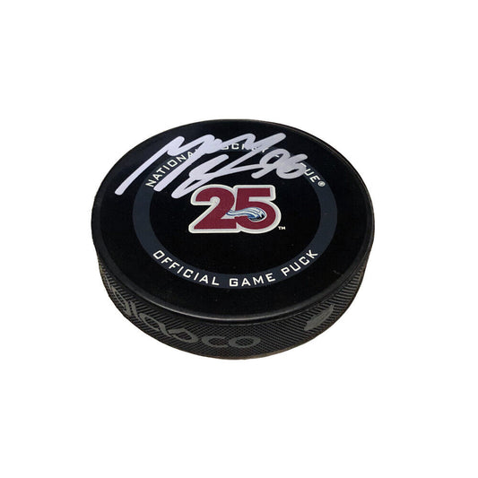 MIKKO RANTANEN Signed Colorado Avalanche 25th Anniversary Official Game Puck
