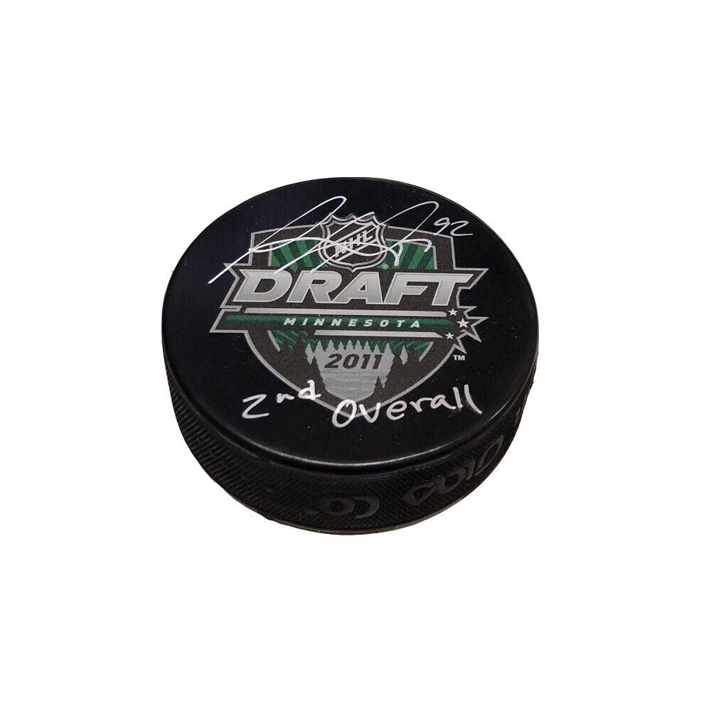 GABRIEL LANDESKOG Signed 2011 NHL Draft Puck - 2nd Overall - Colorado Avalanche