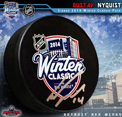 Gustav Nyquist signed 2014 Winter Classic Puck