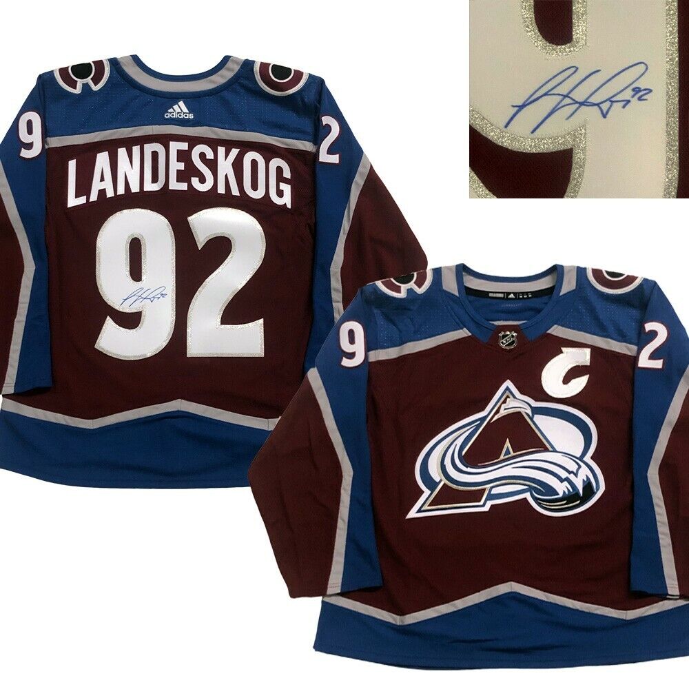 GABRIEL LANDESKOG Signed Colorado Avalanche Burgundy Adidas PRO Jersey