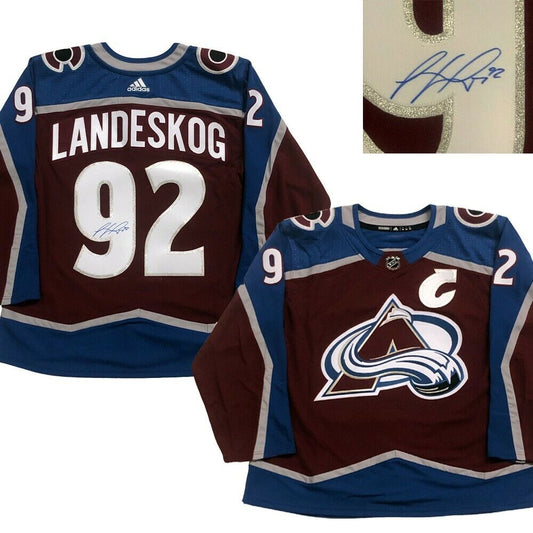 GABRIEL LANDESKOG Signed Colorado Avalanche Burgundy Adidas PRO Jersey