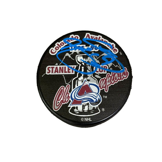 JOE SAKIC Signed 1996 Stanley Cup Champions Puck - Colorado Avalanche