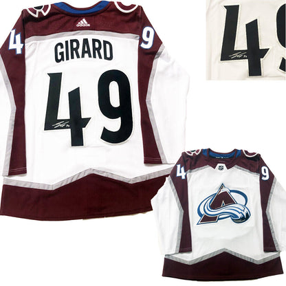 SAM GIRARD Signed Colorado Avalanche White Adidas PRO Jersey