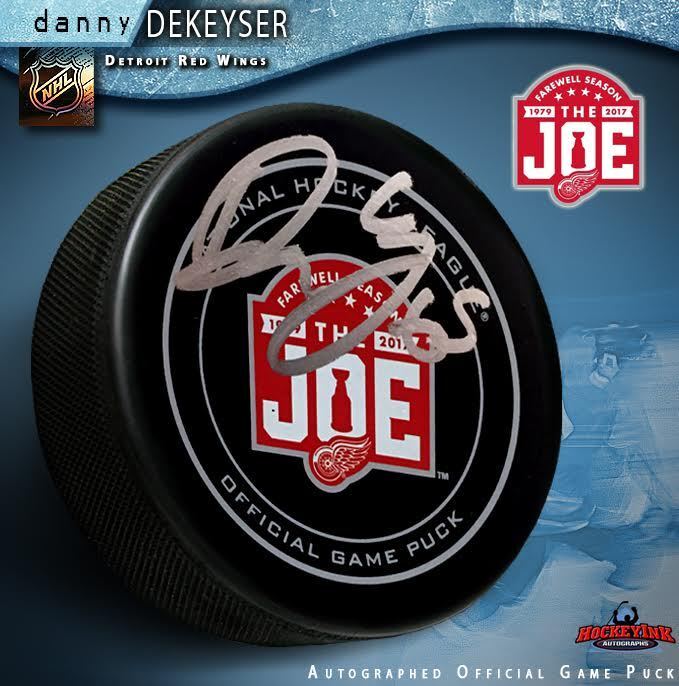 DANNY DEKEYSER Signed Detroit Red Wings Farewell to the Joe Official Game Puck
