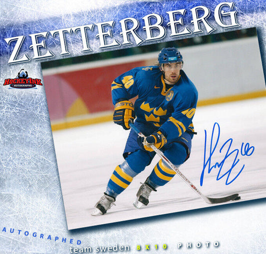 Henrik Zetterberg SIGNED Team Sweden 8 x 10 Photo - 70431 Detroit Red Wings