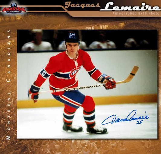 JACQUES LEMAIRE Signed Montreal Canadiens 8 x 10 Photo - 70453