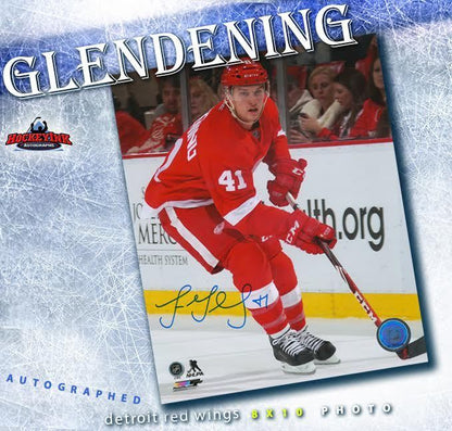 LUKE GLENDENING Signed Detroit Red Wings 8x10 Photo - 70469