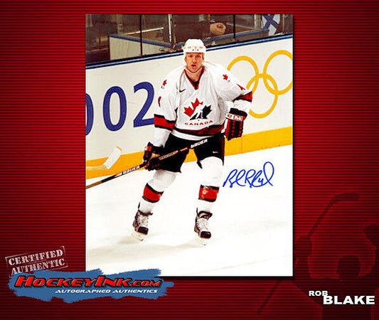 Rob Blake SIGNED Team Canada 8X10 Photo -70185