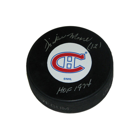 DICKIE MOORE Signed Montreal Canadiens Original Six Puck - HOF