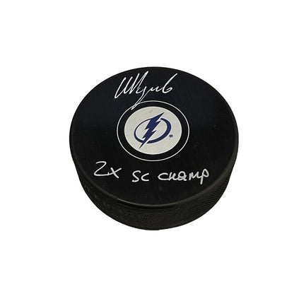 NIKITA KUCHEROV Autographed Tampa Bay Lightning Puck - 2x SC Champs