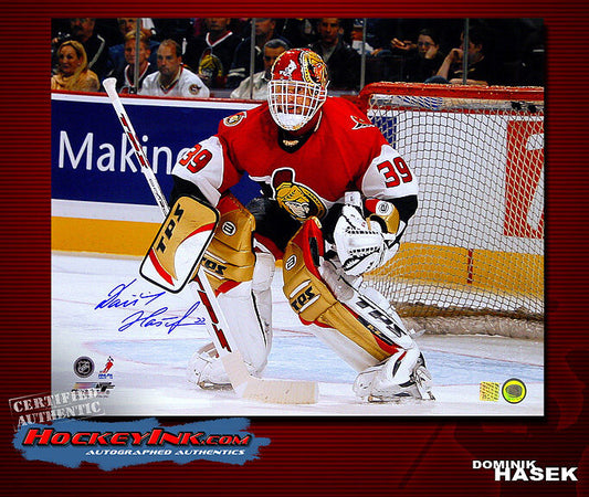 DOMINIK HASEK Signed Ottawa Senators 16x20 Photo -77088 - "Hall of Fame 2014"