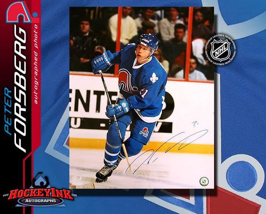 Peter Forsberg SIGNED Quebec Nordiques 16X20 Photo -77170