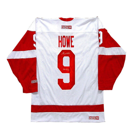 GORDIE HOWE Signed & Inscribed Detroit Red Wings Red CCM Jersey - "Mr. Hockey"