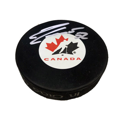 ADAM FOOTE Autographed Team Canada Puck