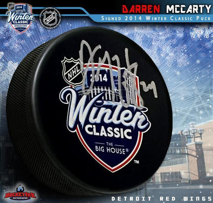 Darren McCarty Signed Detroit Red Wings Winter Classic 2014 Souvenir Puck