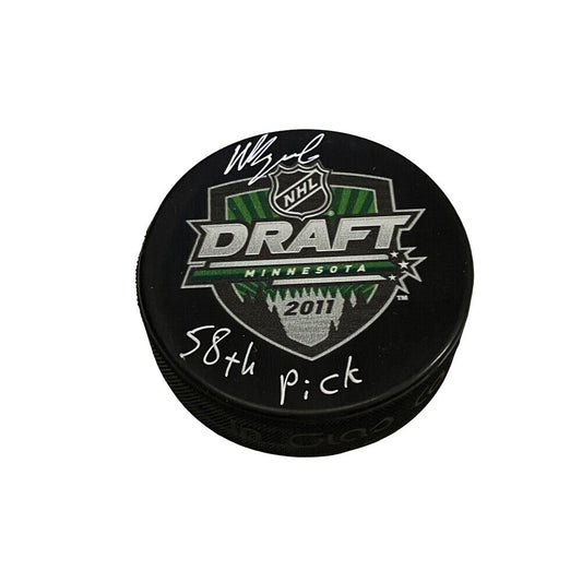 NIKITA KUCHEROV Autographed 2011 NHL Draft Puck - 58th Pick - Tampa Lightning
