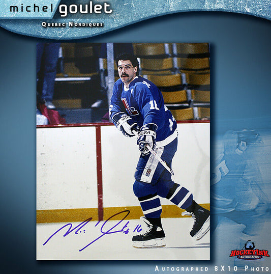 MICHEL GOULET Signed Quebec Nordiques 8 X 10 -70501