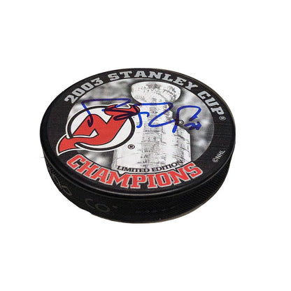 BRIAN RAFALSKI Signed 2003 Stanley Cup Champions Puck - New Jersey Devils