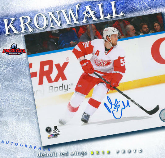 NIKLAS KRONWALL Signed Detroit Red Wings 8 x 10 Photo - 70308