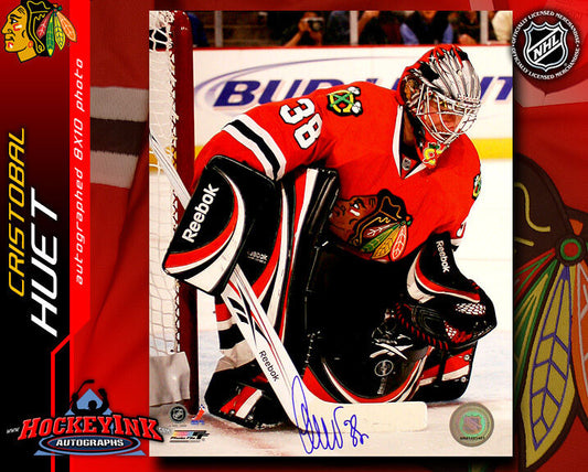 Cristobal Huet SIGNED Blackhawks 8X10 Photo -70346
