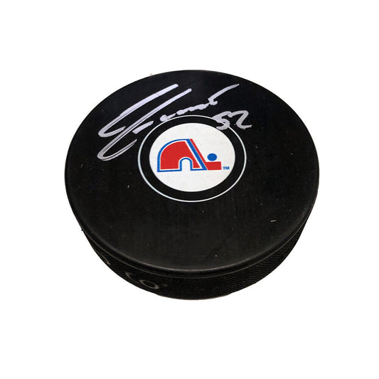 ADAM FOOTE Autographed Quebec Nordiques Puck