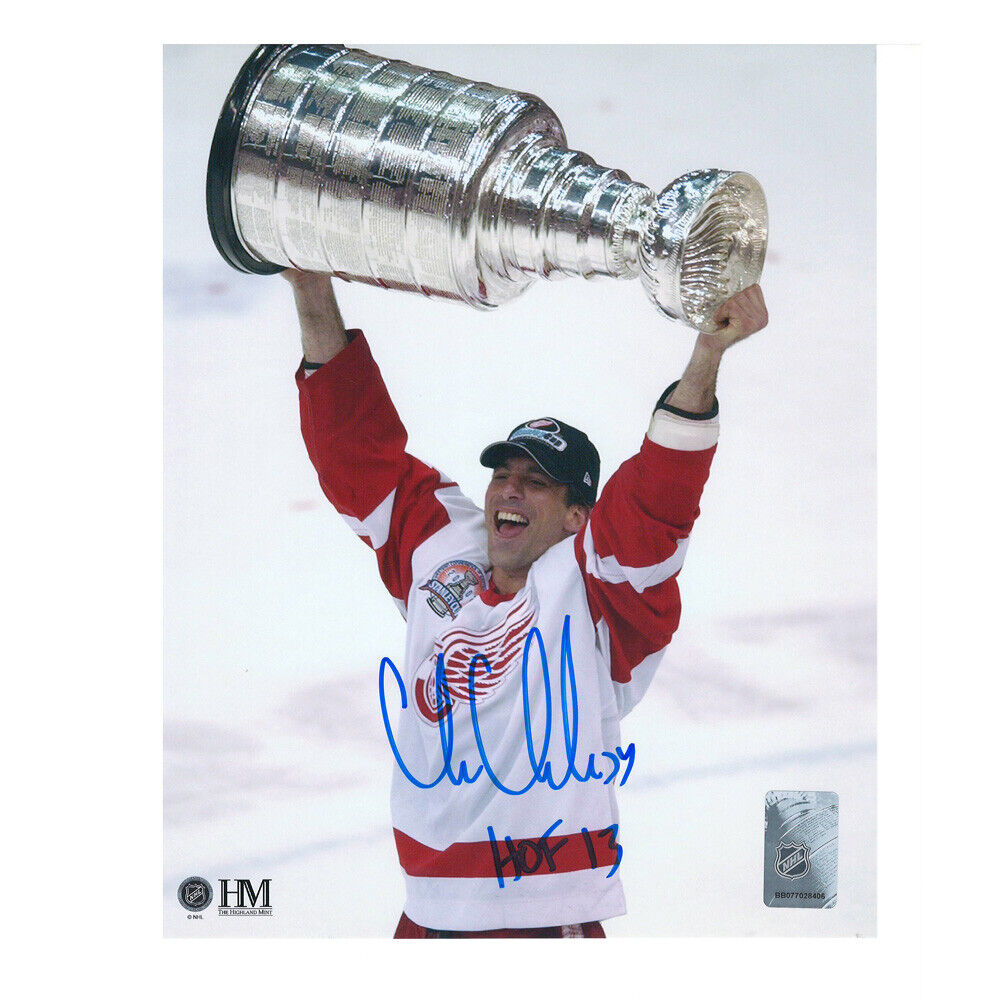 Chris Chelios SIGNED Red Wings 8X10 Photo HOF 13 - 70433
