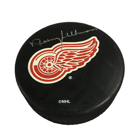 NORM ULLMAN Signed Detroit Red Wings Puck