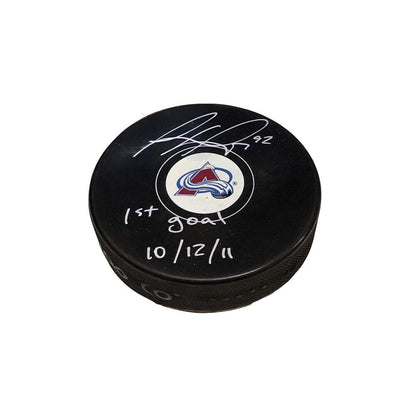 GABRIEL LANDESKOG Signed Colorado Avalanche Puck - 1st goal 10/12/11