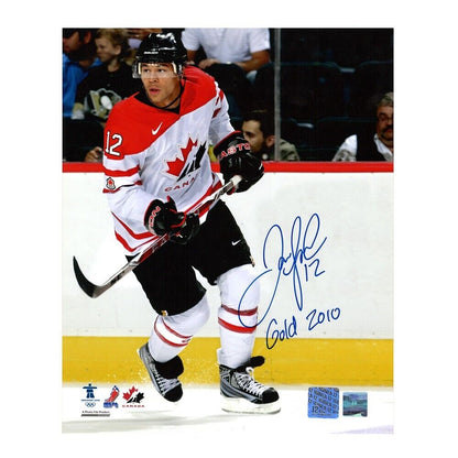 JAROME IGINLA Signed Team Canada 8 x 10 Photo "Gold 2010"  - 70590 B