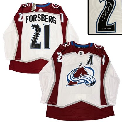 Peter Forsberg  Signed Colorado Avalanche White Adidas Pro Jersey HOF 2014