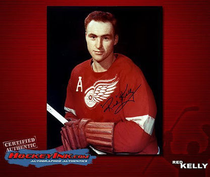 RED KELLY Signed Detroit Red Wings 8 x 10 Photo - 70222