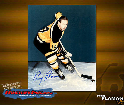 FERN FLAMAN Signed Boston Bruins 8 X 10 -70032