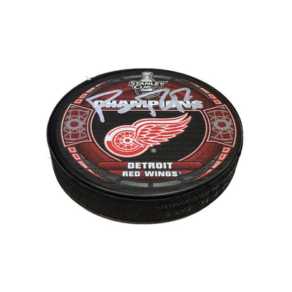 BRIAN RAFALSKI Signed 2008 Stanley Cup Champions Puck - Detroit Red Wings