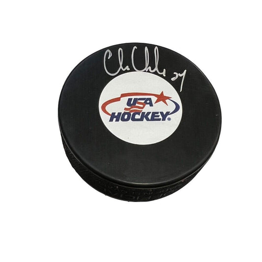 CHRIS CHELIOS Signed Team USA Puck