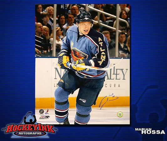 MARIAN HOSSA SIGNED Atlanta Thrashers 16X20 Photo -77178