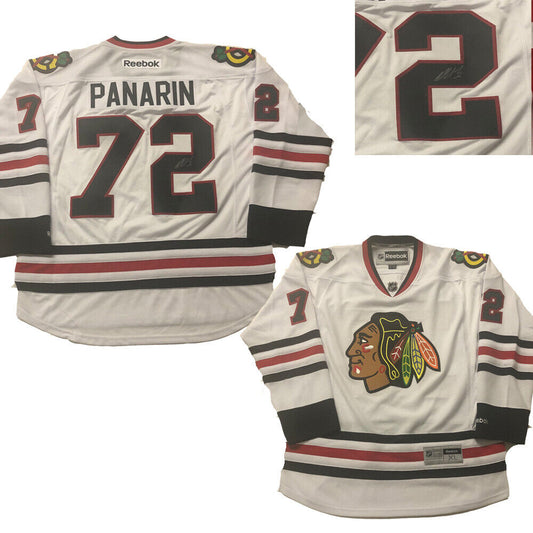 Artemi Panarin Signed Chicago Blackhawks White Reebok Jersey
