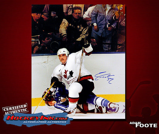 ADAM FOOTE SIGNED Team Canada 16X20 Photo -77033