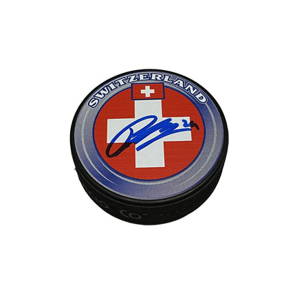 PIUS SUTER Signed Team Switzerland Puck