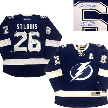 MARTIN ST. LOUIS Tampa Bay Lightning Reebok W/ 2004 Sc Champ