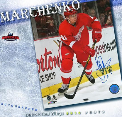 ALEXEY MARCHENKO Autographed Detroit Red Wings 8x10 Photo - 70258